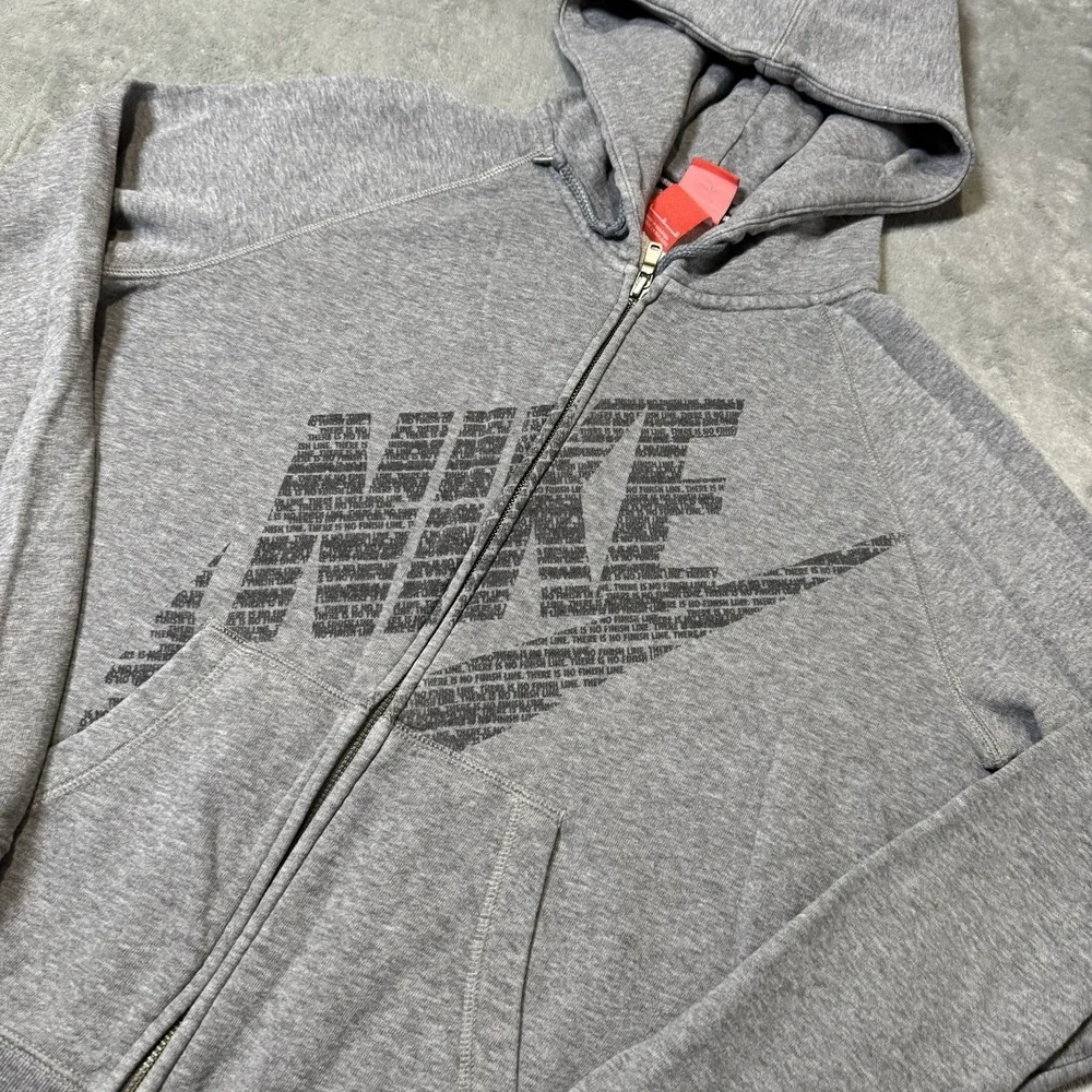 NIKE Womens Gray Full‎ Zip Big Logo jacket Size L 678370-091 Outdoor Athletic